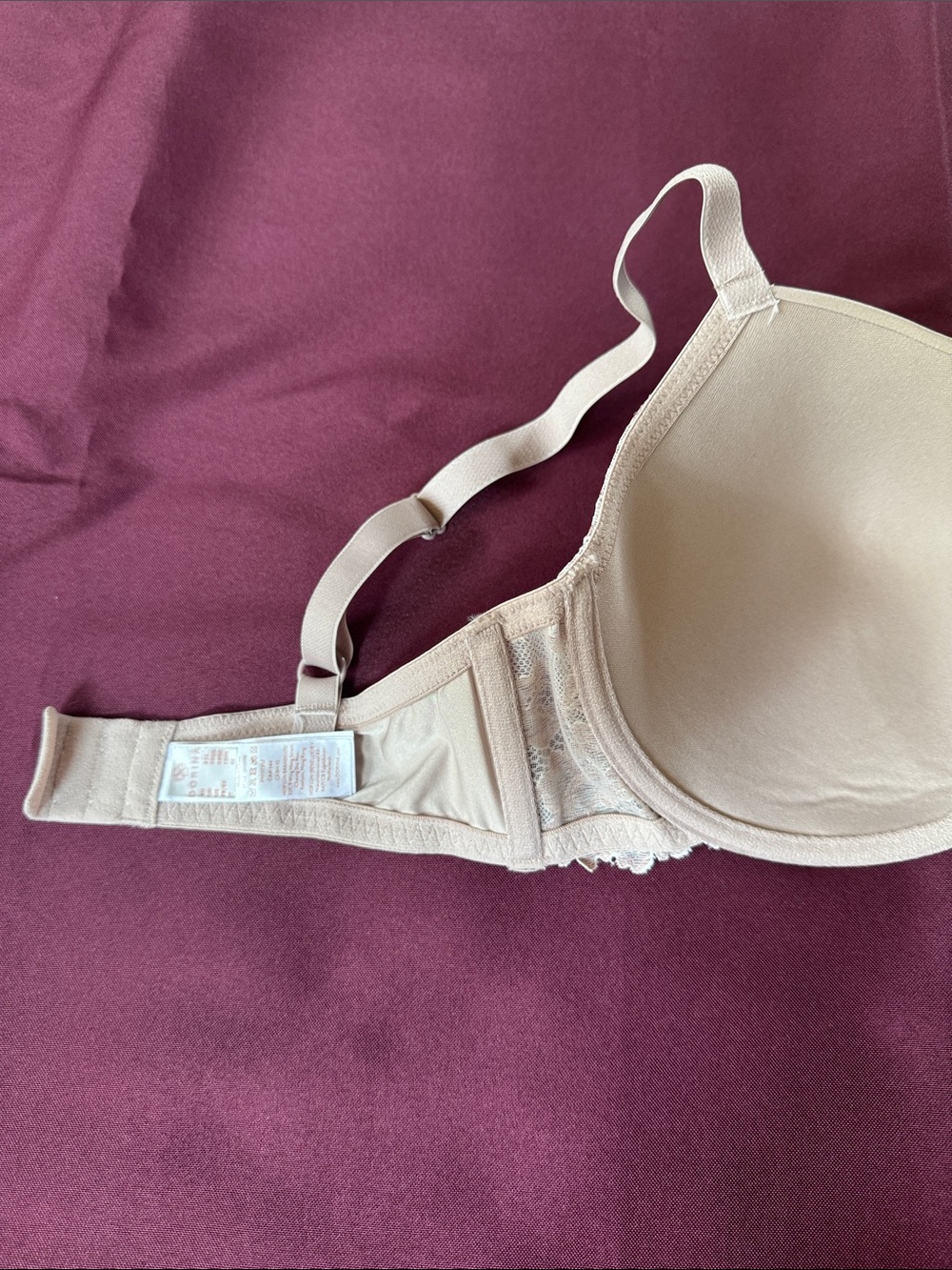 Dorina Underwire Bra Taupe / Light Beige with Ivory / Taupe Lace Overlay - 38 DD - Picture 6 of 12